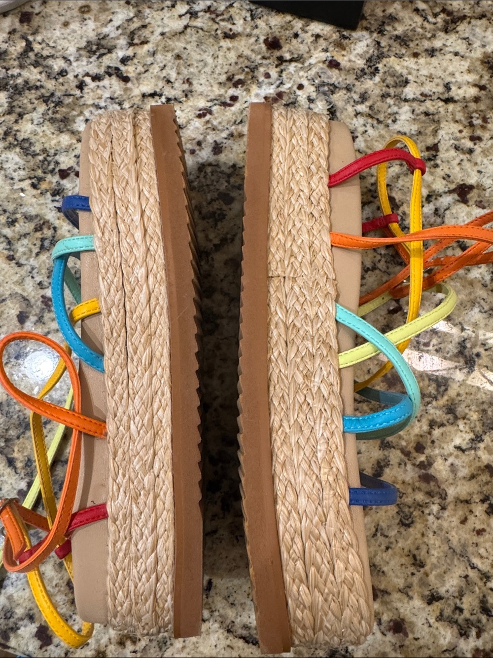Steve Madden Rainbow Strappy Flat Sandals - Picture 2 of 5